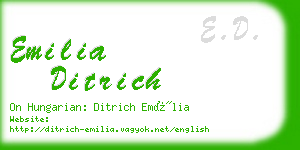 emilia ditrich business card